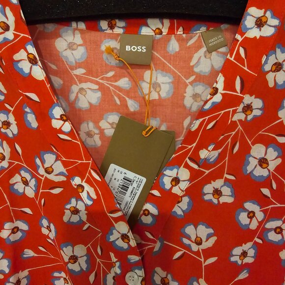 Hugo Boss 100% Cotton Summer Mini Dress Size 4 (New With Tags) - Picture 4 of 5